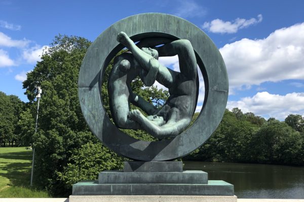 Empathy is Connection - Statue of couple connecting